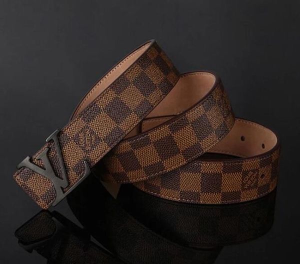 

fashion men buckle fashion genuine leather women v belts for men letter double buckle men women belts ing, Black;brown