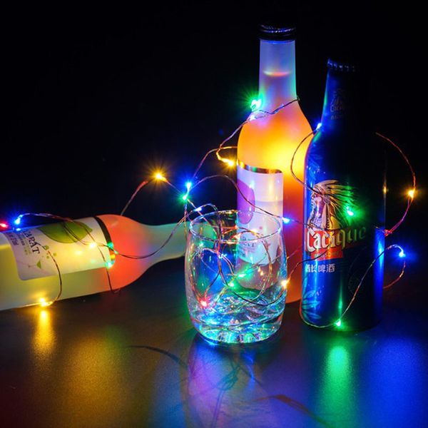 

led string light 2m 20led rgb warm white long wine bottle cork shape string lights for bar party wedding decoration battery lamp hot
