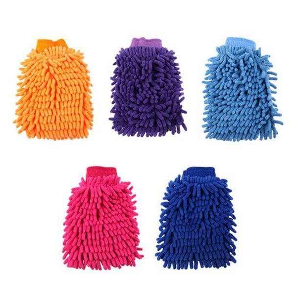 

double-faced actinozoan car cleaning glove for chenille (random color
