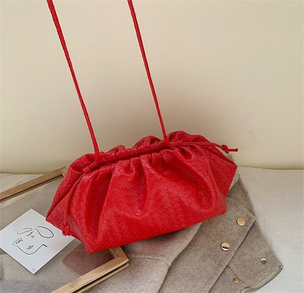 

fashion brand designer handbags new summer simple solid color casual wild woven shoulder messenger handbag ing