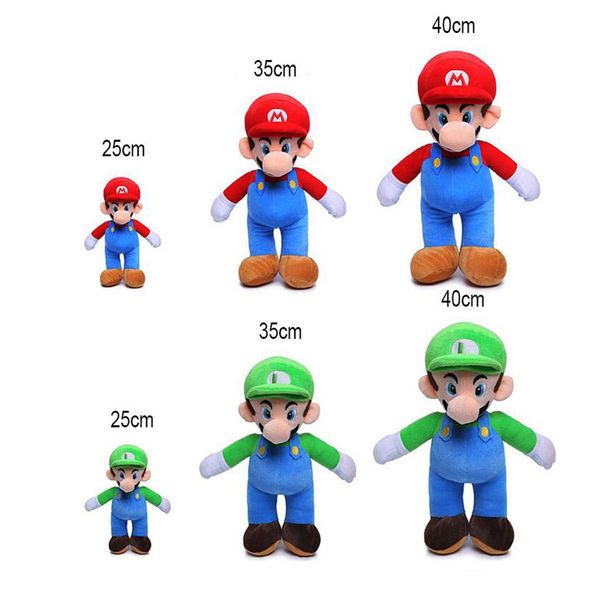 

2019 new 25cm 35cm 40cm super mario bros plush toy mario and luigi stuffed animals plush toys for gifts