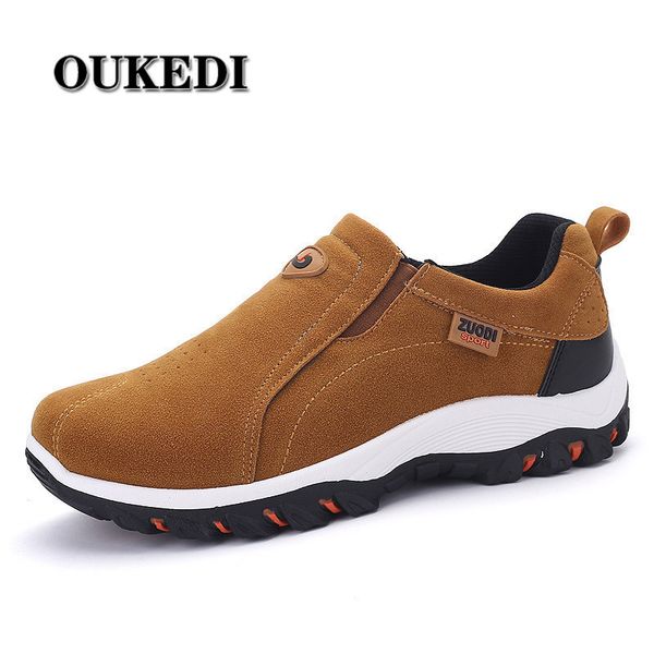 

2019 fashion comfortable casual shoes loafers men shoes quality split leather men flats sale, Black