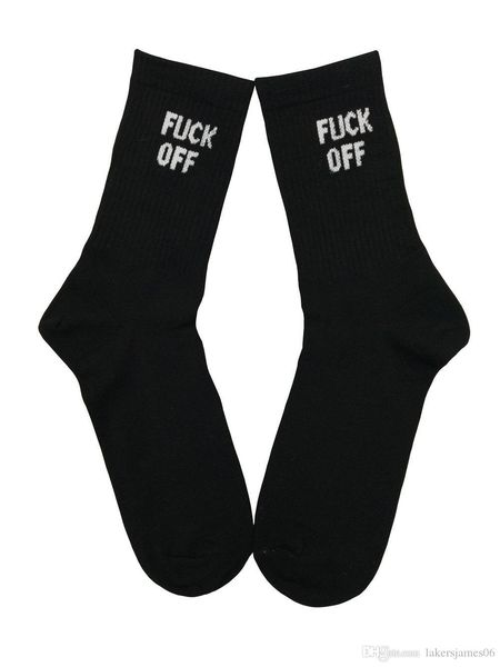 

mens letter print desinger mid stockings solid color fashion style homme clothing autumn warm style casual apparel, Black