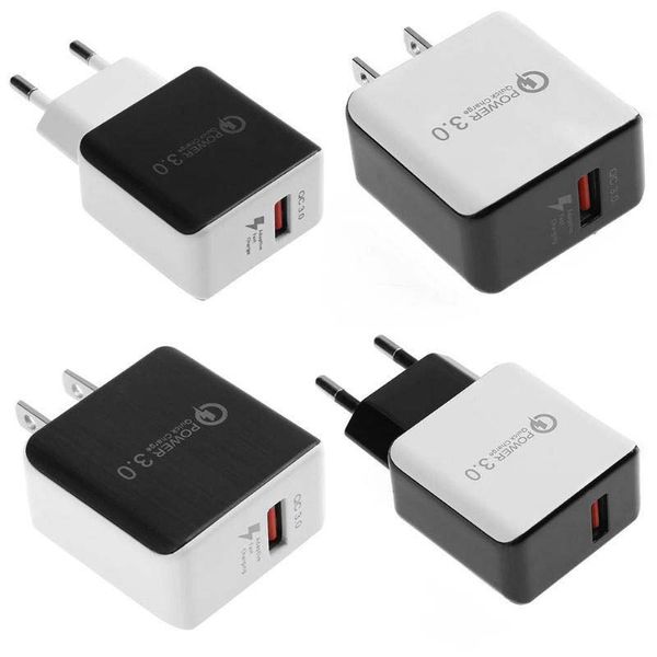 

QC 3.0 Fast Wall Charger USB Direct Chargers 5V3A 9V2A Travel Power Adapter Fast Charging US EUPlug for iPhone Samsung Huawei Phone