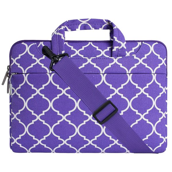 

men women lapgift handbags geometric pattern protective business storage briefcase travel cover rectangle shoulder bag