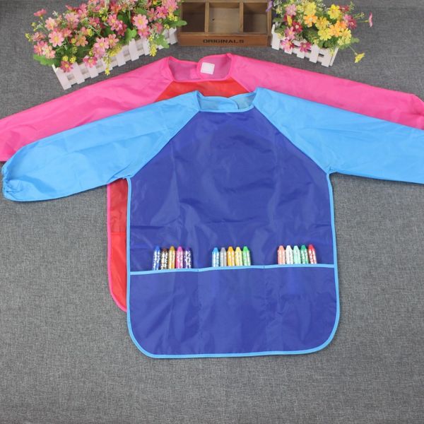 

custom oem childrens apron art painting kindergarten painting clothes waterproof gown baby anti-wear dining clothes