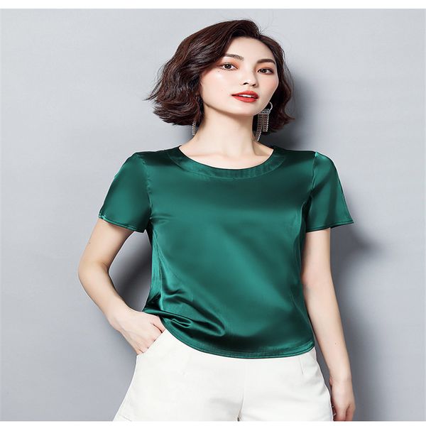 

women's silhouette cotton short sleeve t-shirt in white for spring/summer 2020 065