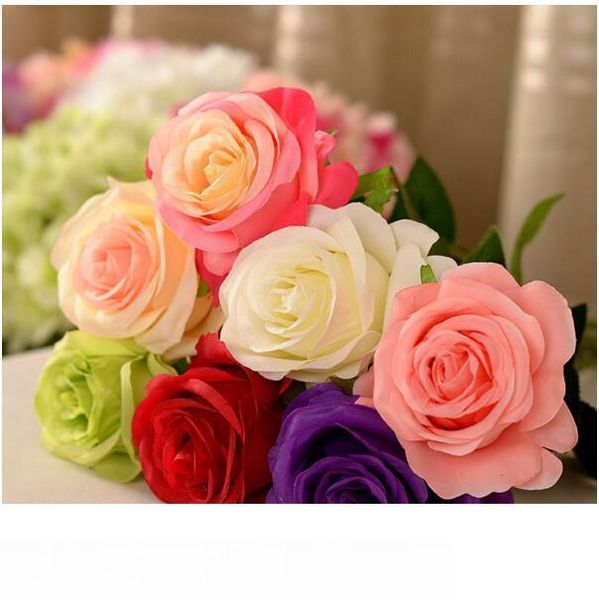 

2016 новые стили искусственная роза шелк ремесло цветы настоящее прикосновение цветы для свадьбы рождество украшения комнаты