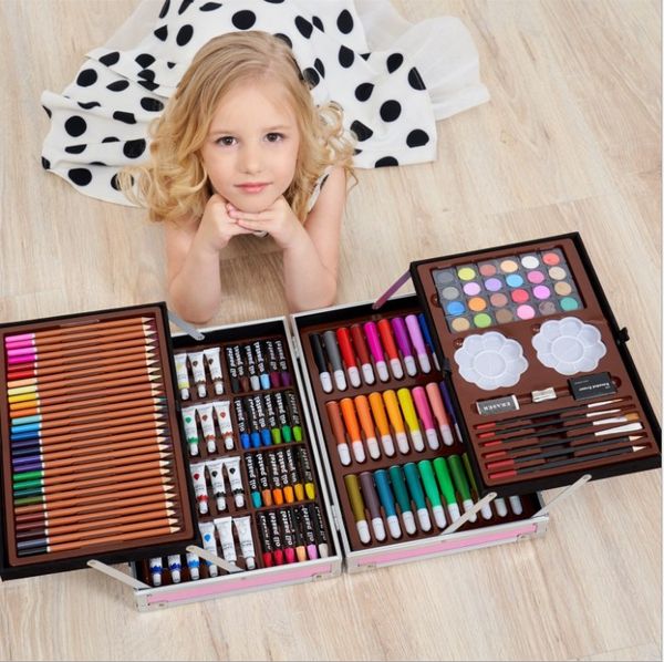 

145 pcs super mega art set non-toxic watercolor pen creative learning stationery artistic drawing sets gift for kids