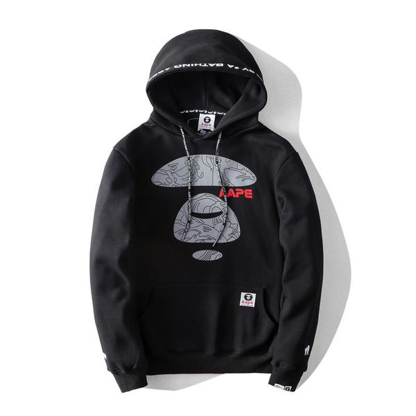 

new aape mens hoodies designer mens long sleeves new fashion casual hoodies 19ss aape mens designer streetwear, Black