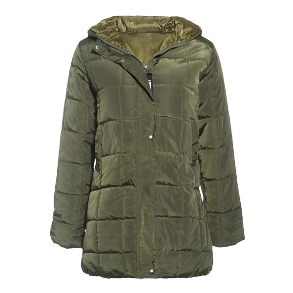 

parka women winter hooded thicken warm solid fashion simple base coat female school streetwear black casual long overcoat