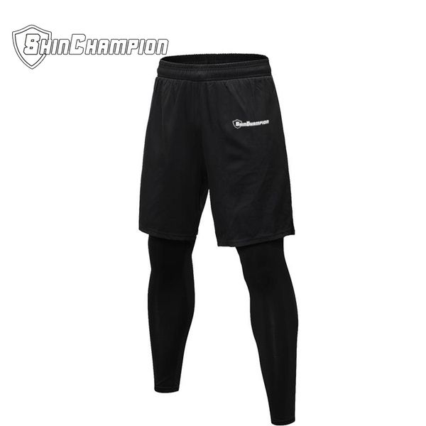 

shinchampion 2 in 1 training pants, Black;blue