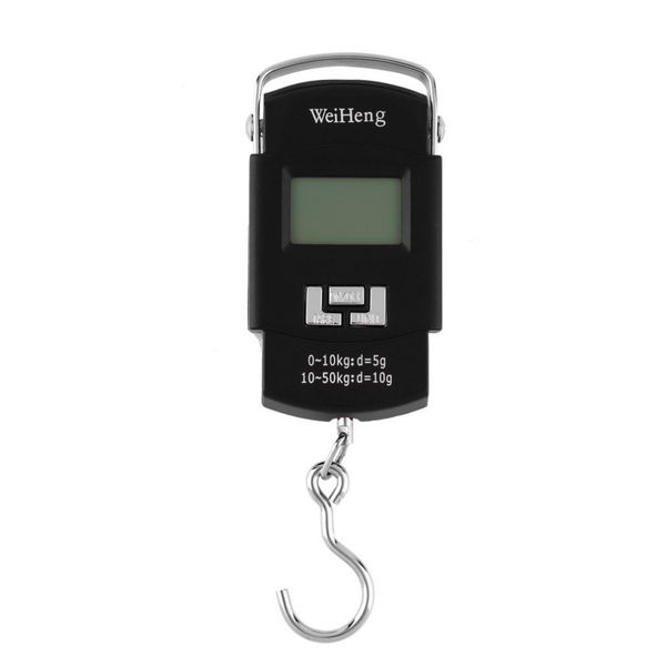 

50kg 5g lcd screen digital hanging scale with backlight and hook electronic weighing luggage scale travel balance scales wh-a08l