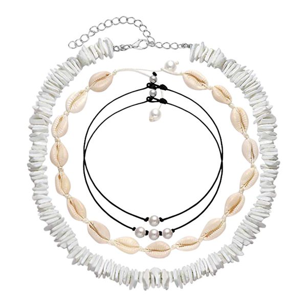 

women shell pearl choker necklace hawaiian seashell pearls choker necklace jewelry gift for women new design, Silver