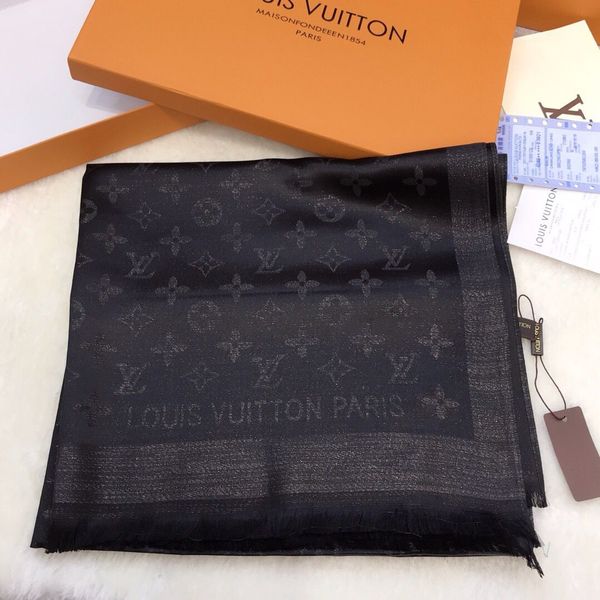 

rs women cotton silk with gold thread scarf soft lame scarf luxury long classic shawl wholesale 180x70 without box, Blue;gray