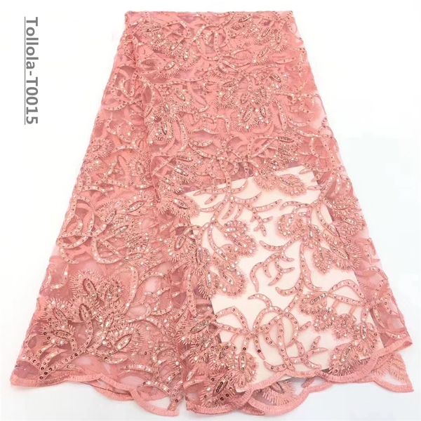 

coral african french tulle lace fabrics 2019 with sequins nigerian sequins embroidery french tulle lace fabrics, Black;white