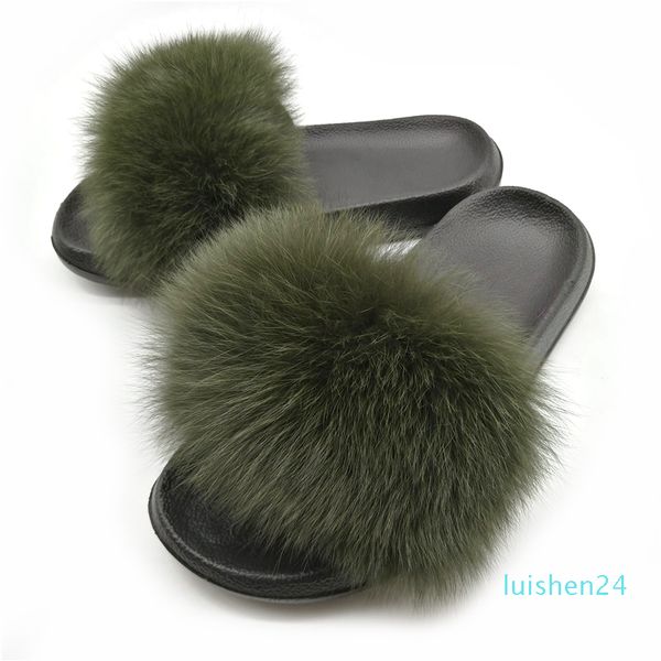 

women's winter warm fur slippers female cute fluffy house shoes plush hair fluffy slippers women slides flip flops sandals l24, Black