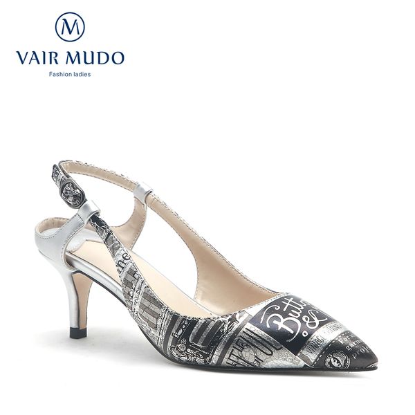 

vair mudo 2020 new brand women's sandals thin heels casual color office & career occasion spring autumn shoes women lx4, Black