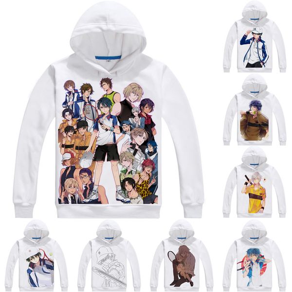 

ryoma echizen kunimitsu tezuka mens hoodies the prince of tennis tenipuri tenisu no ojisama men sweatshirt streetwear anime hoodie, Black