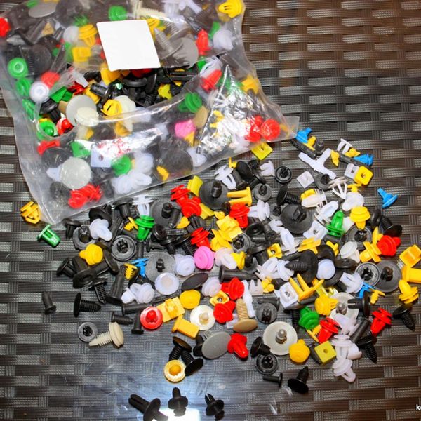 

dewtreetali universal 500/1000pcs car mixed door trim panel clip fastener auto bumper rivet retainer fender clip car-styling