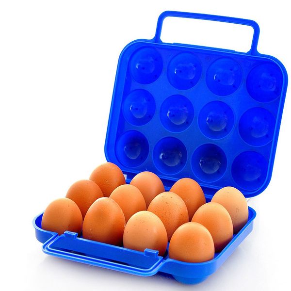 6pcs 12pcs scatola di immagazzinaggio delle uova custodia portatile per contenitori di plastica per il trasporto cesto pieghevole scatola per organizer per uova da picnic da viaggio all'aperto