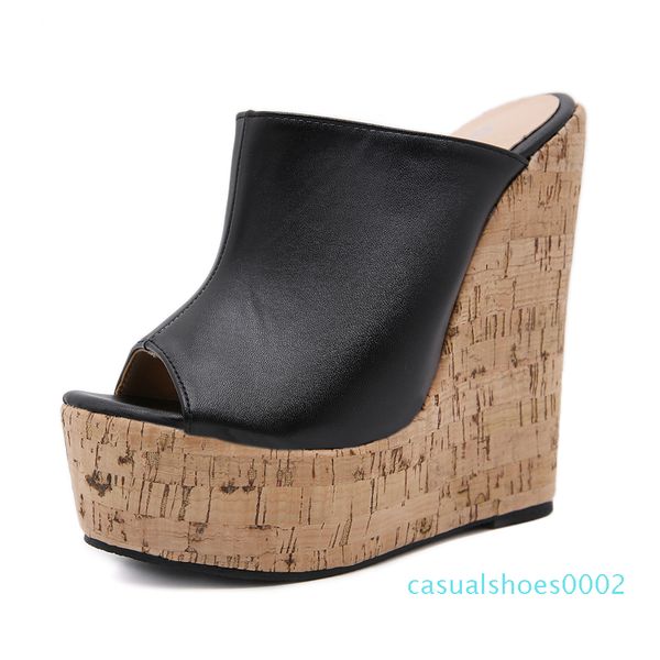 

size 35-42 dames sandalen black wedges sandals for women platform heels summer hight heels sandals casual women platform cc2