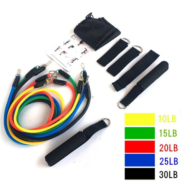 

11 pcs/set resistance bands crossfit training exercise yoga tubes pull rope fitness equipment gym rubber loop sport exercise