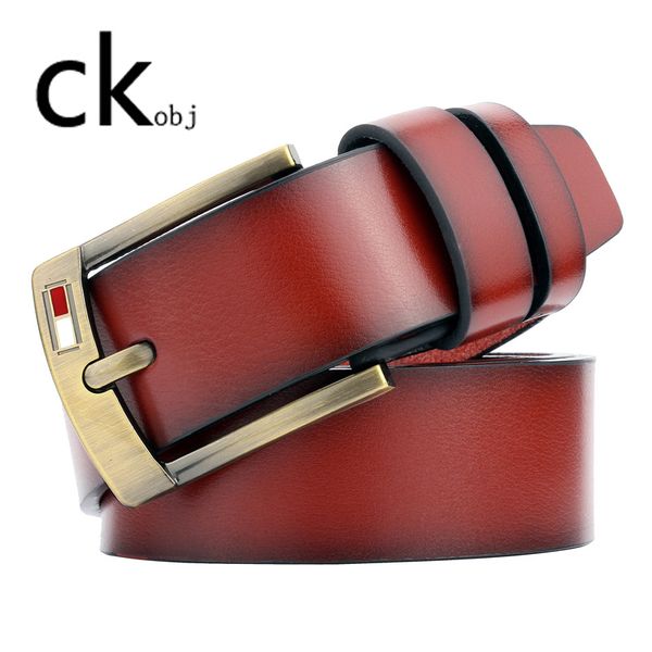 

2019 new classic style men's pin buckle belt vintage men's belt casual leather jeans microfiber leather, Black;brown