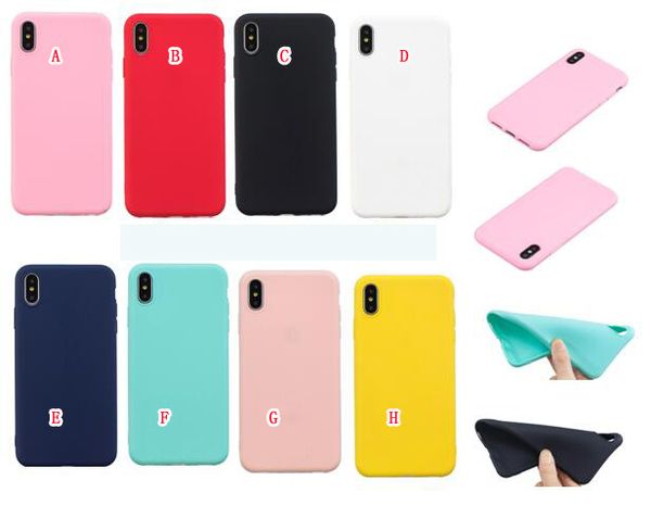 

For iphone 11 pro max 2019 x x max xr 8 7 plu 6 6 5 5 e am ung 10 10e note10 pro oft matte tpu ca e plain fro ted kin cover