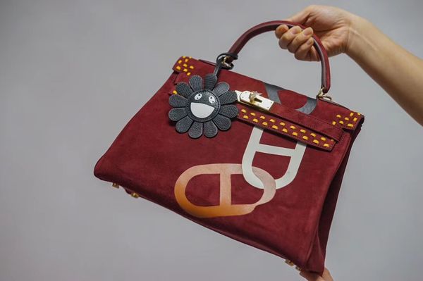 

wholesale original design red keily purse 28cm,2colors,togo skin handmade with wax thread,fast delivery by dhl or ems