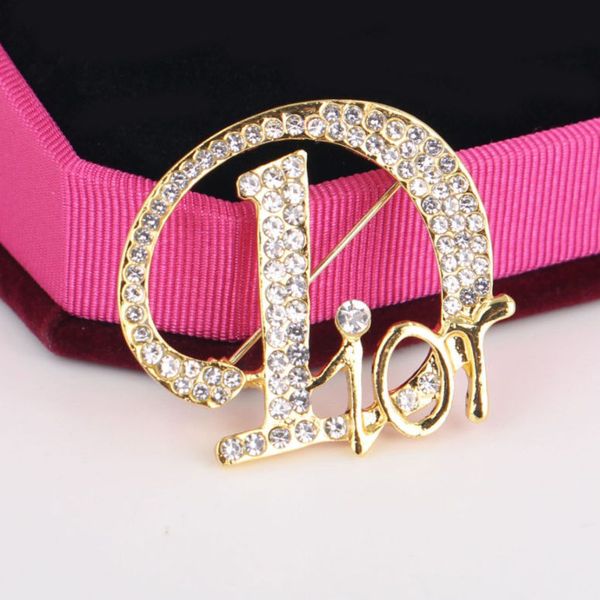 

rhinestone brand designer brooches fashion luxury letter brooches pins jewelry fashion brooches for women costume decoration, Gray