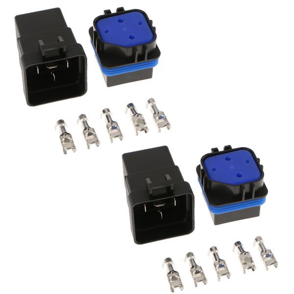 

4pcs 12v 40a car vehicle 4-pin waterproof sealed integrated relay socket kit