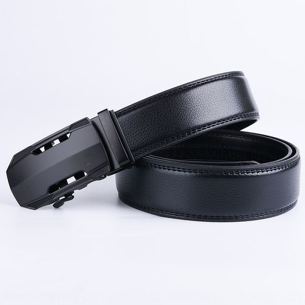 

pure men's soft automatic buckle pure leather men's soft leather automatic belt buckle belt, Black;brown