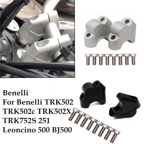 

for benelli trk502 trk 502 2016-2017 motorcycle accessories cnc aluminium handle bar clamp raised extend handlebar mount riser