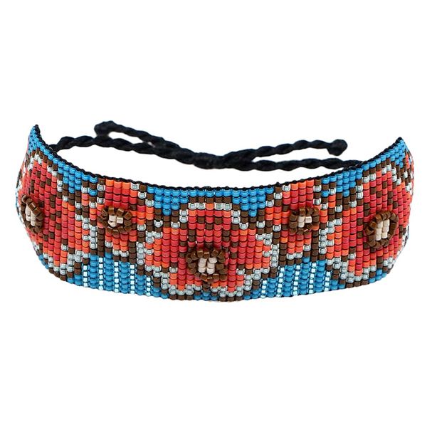 

fashion bracelet flower jewelry women cuff bracelets handmade loom woven bohemian