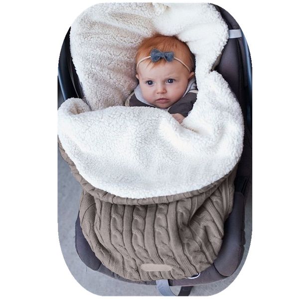 

baby sleeping bag envelope winter kids sleepsack footmuff for stroller knitted sleep sack children newborn knit wool slaapzak