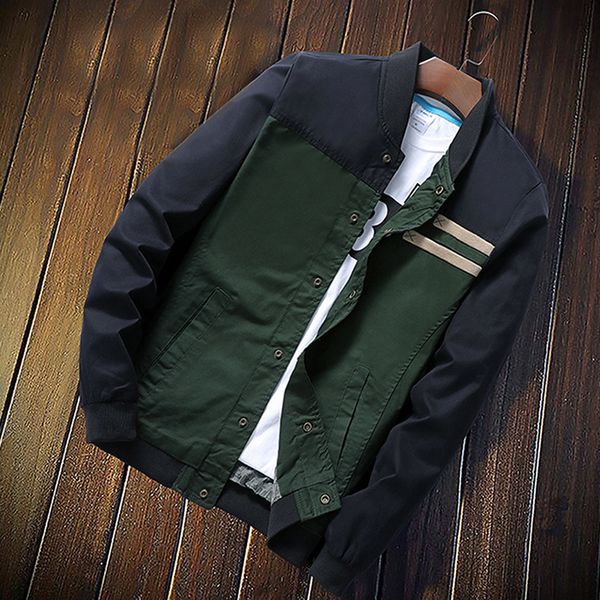 

3xl jacket autumn jackets thin blue coat jacket men stand outerwear windbreaker men clothes, Black;brown