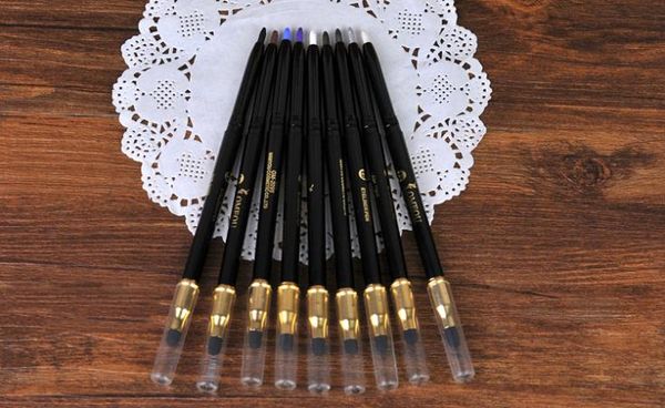 

lomeou automatic eyeliner pencil with sponge eraser brush eyeliner pen eye pencil eyeshadow makeup 14 color optional