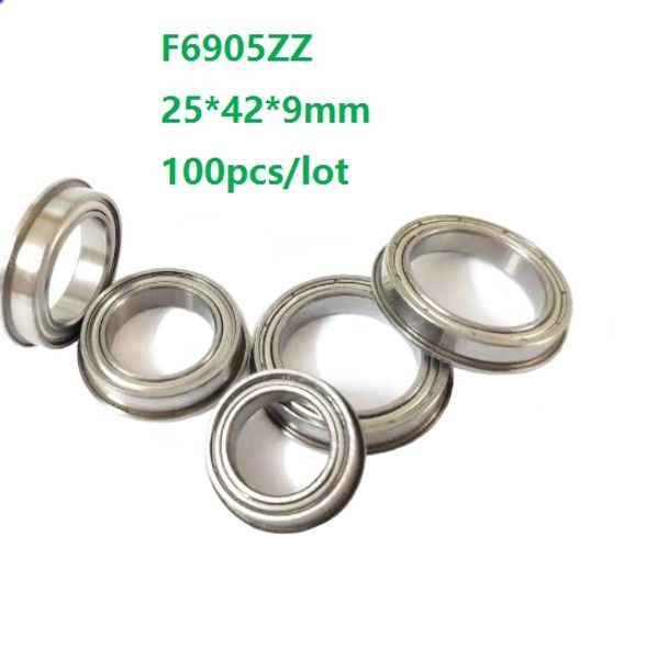 100pcs / çok F6905ZZ F6905Z F6905 ZZ Z 25x42x9mm Metal Kapak derin oluk Rulman 25 * 42 * 9 mm F 6905ZZ flanşlı flanş