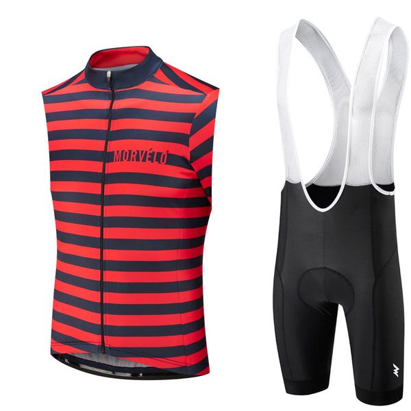 

2020 morvelo team cycling jersey set summer sleeveless vest bike clothing ropa ciclismo cycle clothing sports suit bicicleta, Black;red