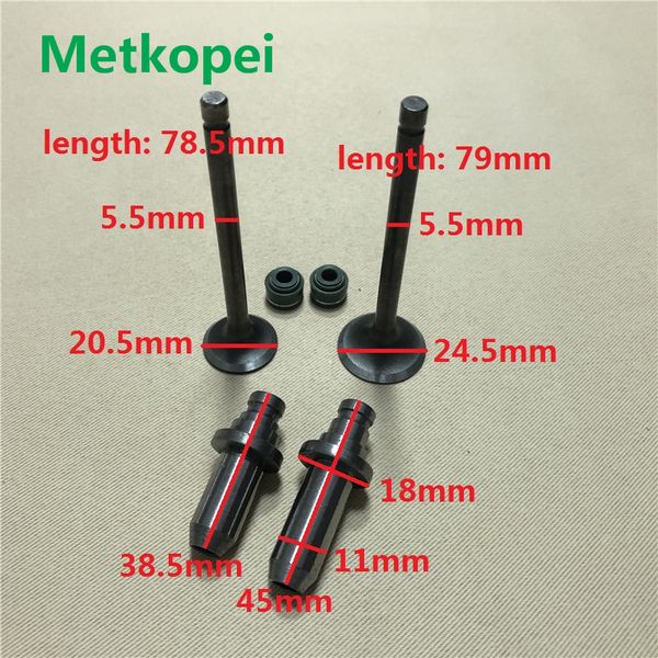 

motorcycle cbt125 cm125 engine valve stem with oil seal and valve intake exhaust stem guide duct for 125cc cbt cm 125 150