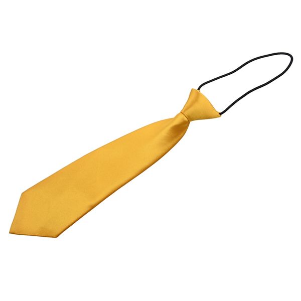 

children yellow polyester necktie kid pretied neck tie, Black;gray