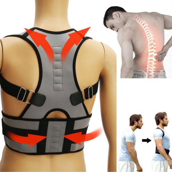 

adjustable posture corrector all-in-one back support shoulder lumbar brace belt strap universal for men women health care