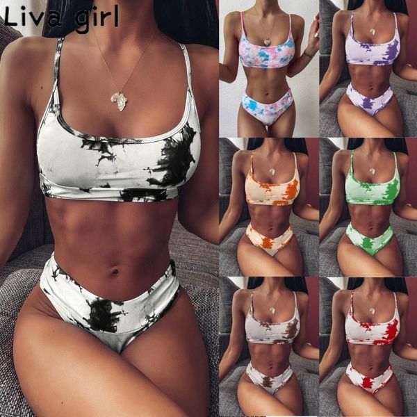 

bikinis set liva girl pattern bikini push up padded swimsuit bandeau summer monokini plus size bathing suit brazilian biquini 2021