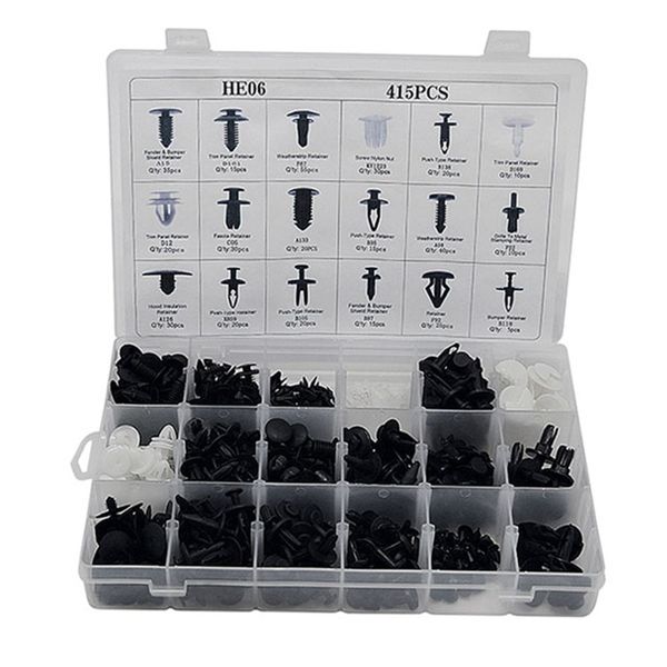 

fastener clip car bumper fender screw mixed plastic for all 100/350/415 pcs 1 universal auto rivet with box set fvl2tmtq71226