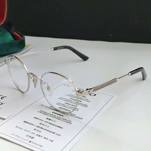 Оптово-Gold 0290o Круглые очки очки кадров прозрачные линзы очки роскошь мерный глаз очки кадров новые с коробкой