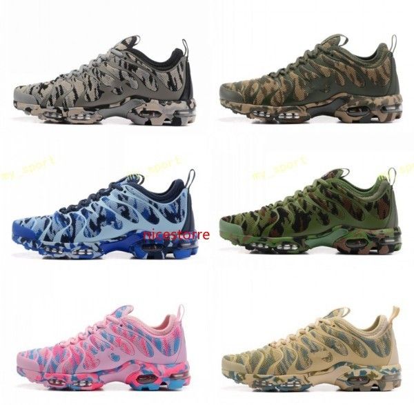 

brand new plus tn ultra green blue grey pink camo running shoes for mens women sports shoes sneakers ing