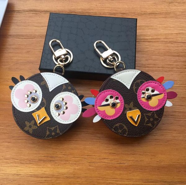 

love bird keychain key bag mini coin bag couple hanging cute old flower animal car pendant, Silver