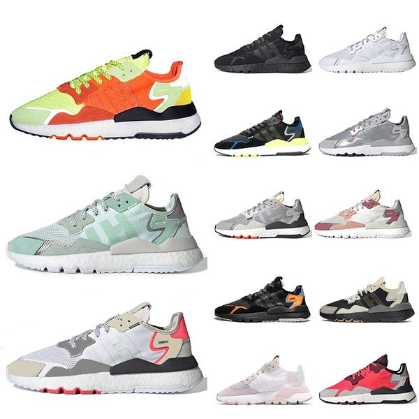 

wholesale womens mens outdoors trainers nite jogger running shoes triple s black white grey orange retres designer shoes athletic sneakers
