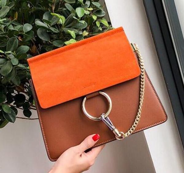 

bags messenger suede chain classic circle ring shoulder bags women handbag chain bag crossbody flap handbags women purse devec, Red;black